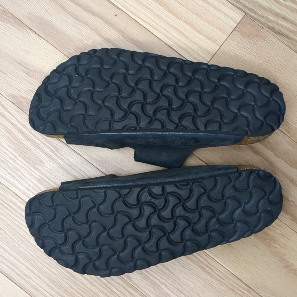 Birkenstock Leather Black Arizona Sandals 38 N - Picture 8 of 9